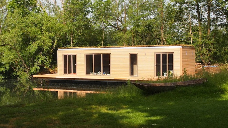 Photo of a truly unique project - a floating home